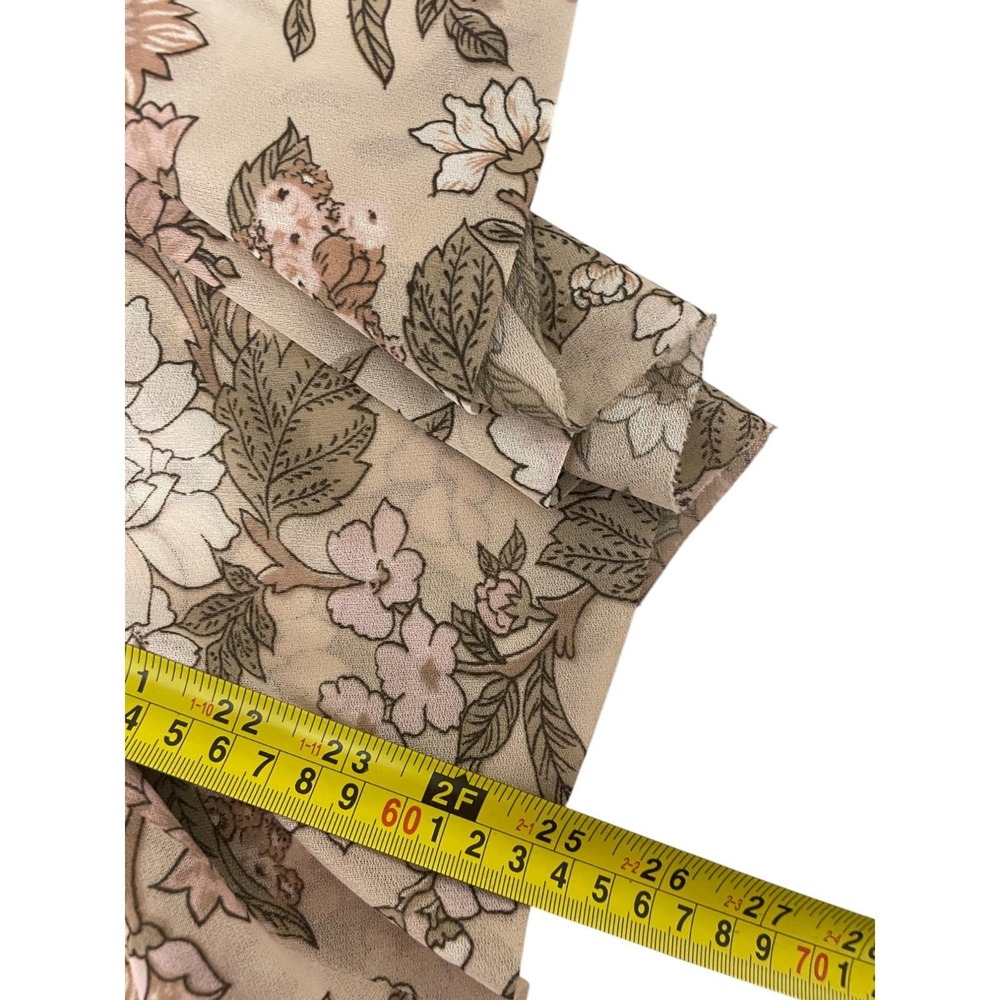 Vintage Brown 2‎ Piece Floral Blouse & Midi Skirt Outfit Set Size Small 1970s - Picture 9 of 10